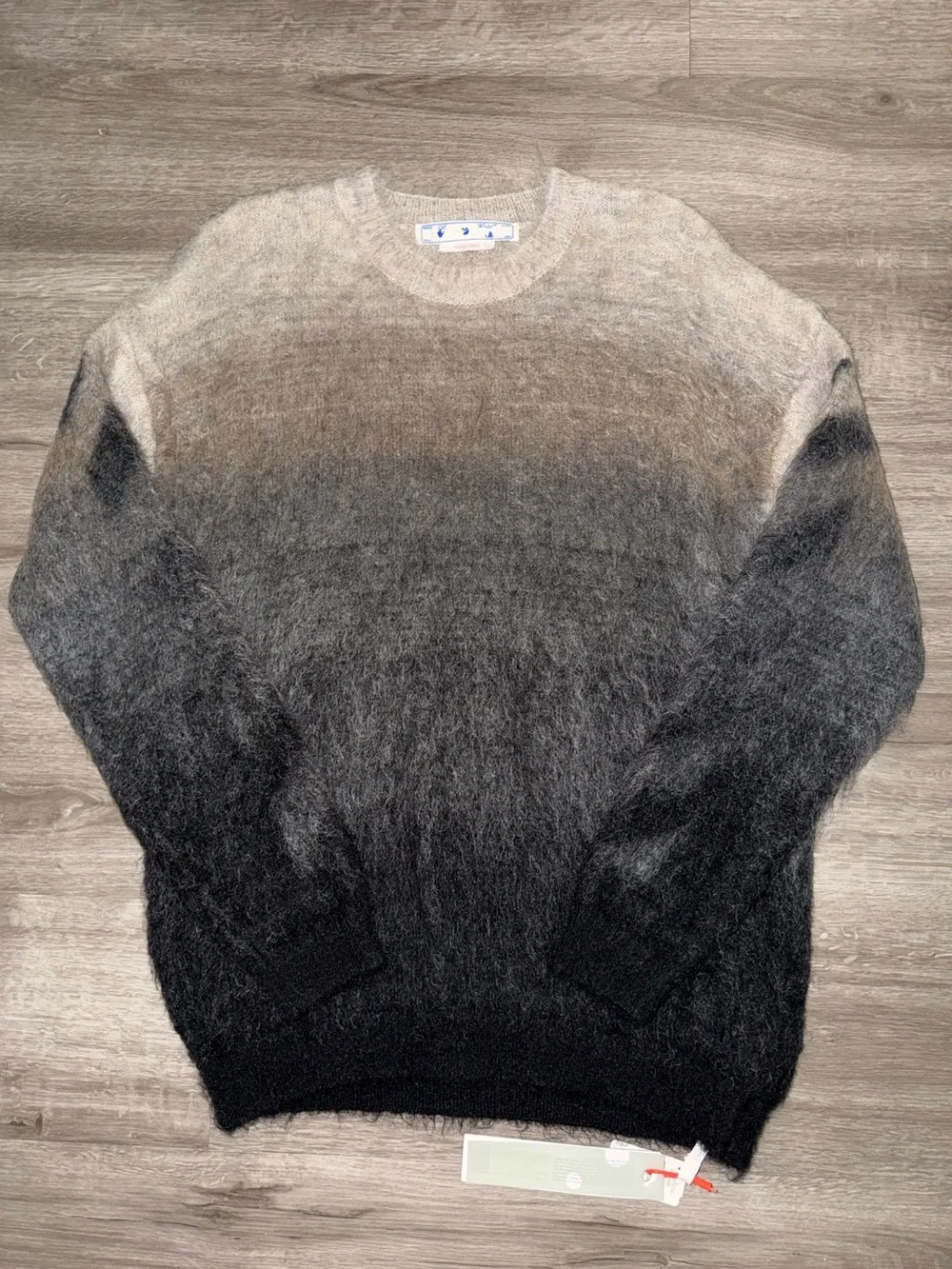 Authentic Off white Diag Arrow knit Mohair Blend Sweater